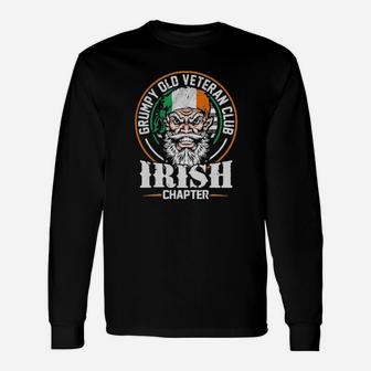Grumpy Old Veteran Club Irish Chapter Long Sleeve T-Shirt - Monsterry
