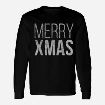 Grunge Merry Xmas Long Sleeve T-Shirt - Monsterry UK