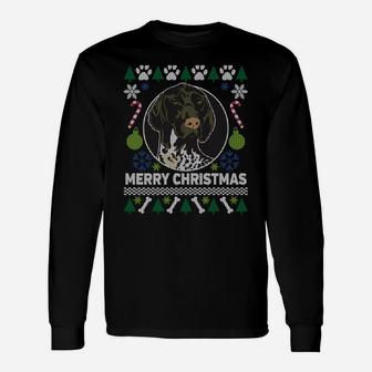 Gsp German Shorthaired Pointer Merry Christmas Ugly Xmas Dog Unisex Long Sleeve | Crazezy UK