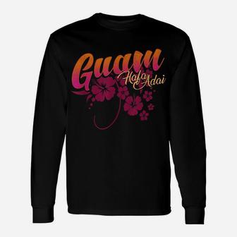 Guam Flower Chamorro | Guamanian Islander Hafa Adai Hibiscus Unisex Long Sleeve | Crazezy