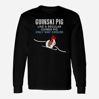 Guinea Pig Skier Guinea Pig Long Sleeve T-Shirt - Thegiftio UK