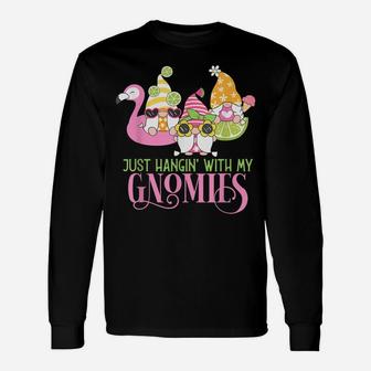 Hangin' With My Gnomies Gnomes Summer Vacation Cute Gnome Unisex Long Sleeve | Crazezy CA