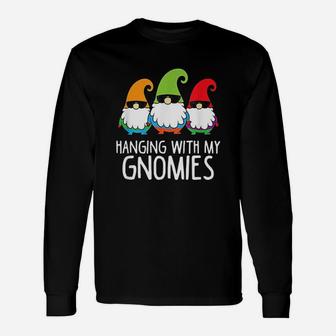 Hanging With My Gnomies Garden Gnome Long Sleeve T-Shirt - Thegiftio UK