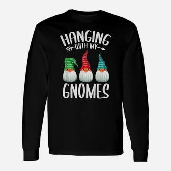 Hanging With My Gnomies Funny Family Christmas Holiday Gnome Unisex Long Sleeve | Crazezy AU