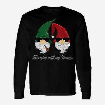 Hanging With My Gnomies Funny Gnome Lovers Gift Tee Unisex Long Sleeve | Crazezy