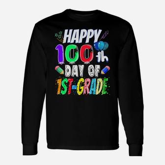 Happy 100Th Day Of First Grade Gift 100 Days Of 1St Grade Unisex Long Sleeve | Crazezy