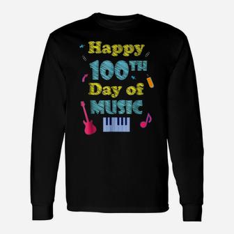 Happy 100Th Day Of Music Fun School Unisex Long Sleeve | Crazezy DE