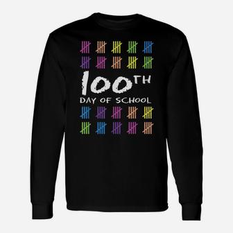 Happy 100Th Day Of School One Hundred Days Of School Design Unisex Long Sleeve | Crazezy UK