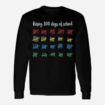 Happy 100Th Day Of School Tshirt Happy 100 Days Of School Unisex Long Sleeve | Crazezy AU