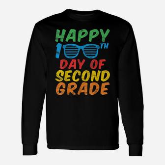 Happy 100Th Day Of Second Grade Gift Glasses 2Nd Class Pupil Unisex Long Sleeve | Crazezy