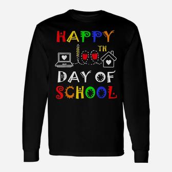 Happy 100Th Day Of Virtual School Students And Teachers Gift Unisex Long Sleeve | Crazezy