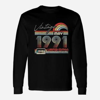 Happy 30Th Birthday Vintage May 1991 Unisex Long Sleeve | Crazezy
