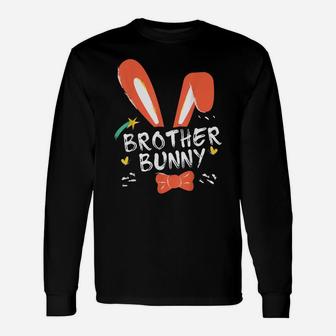 Happy Easter Day Brother Bunny Ears Costume Family Easter Unisex Long Sleeve | Crazezy