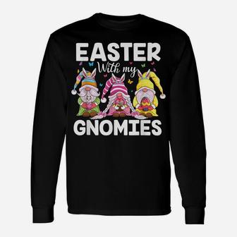 Happy Easter Gnomes With Bunny Ears Egg Hunting Easter Gnome Unisex Long Sleeve | Crazezy UK