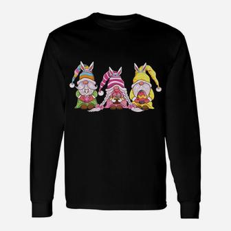 Happy Easter Gnomes With Bunny Ears Egg Hunting Easter Gnome Unisex Long Sleeve | Crazezy AU
