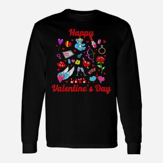 Happy Valentine Day Couple, For Long Sleeve T-Shirt - Monsterry