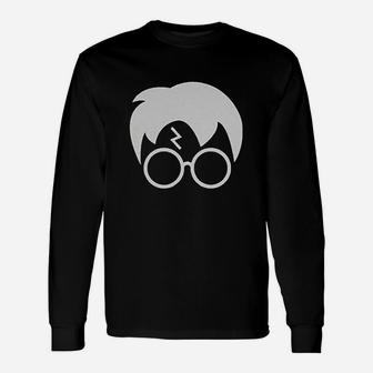 Harry Glasses Lightning Bolt Hair Long Sleeve T-Shirt - Thegiftio UK