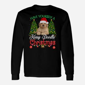 Have Yourself A Merry Doodle Christmas Goldendoodle Dog Love Unisex Long Sleeve | Crazezy