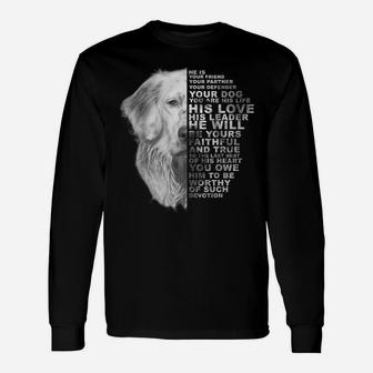 He Is Your Friend Your Partner Your Dog English Setter Dogs Unisex Long Sleeve | Crazezy