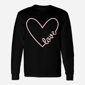 Heart Graphic Valentines Day Love Blouse Unisex Long Sleeve | Crazezy DE