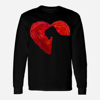 In My Heart Valentine's Day Silhouette Wheaten Terrier Long Sleeve T-Shirt - Monsterry