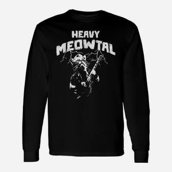 Heavy Meowtal - Cat Lover Gifts - Heavy Metal Music Gift Unisex Long Sleeve | Crazezy AU