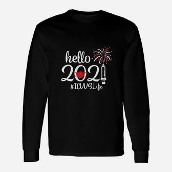 Hello 2021 Icu Us Life Long Sleeve T-Shirt - Thegiftio UK