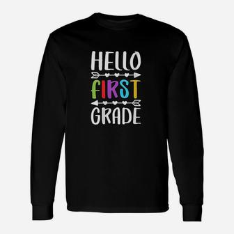 Hello First Grade 1St Grade Teacher Student Unisex Long Sleeve | Crazezy