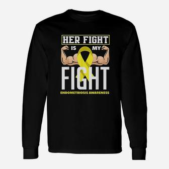 Her Fight Is My Fight Wife Daughter Awareness Unisex Long Sleeve | Crazezy DE