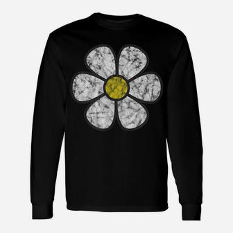 Hippie Daisy Flower T Shirt Vintage Graphic Effect Unisex Long Sleeve | Crazezy DE