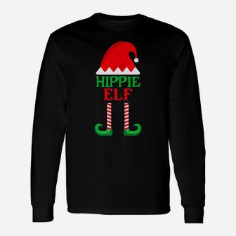 Hippie Elf | Christmas Holiday North Pole Santa's Helper Unisex Long Sleeve | Crazezy UK