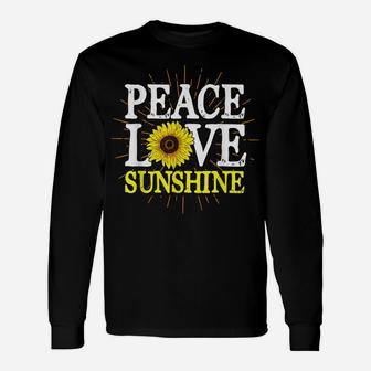 Hippie Florist Peace Love Sunshine Flower Blossom Sunflower Unisex Long Sleeve | Crazezy