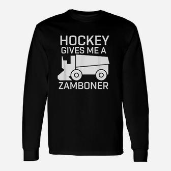 Hockey Gives Me A Zamboner Unisex Long Sleeve | Crazezy CA