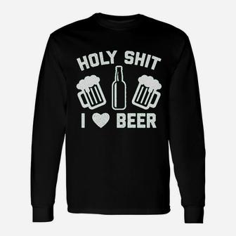Holy Sht I Love Beer Funny Saint Patricks Day Patty Drinking Unisex Long Sleeve | Crazezy AU