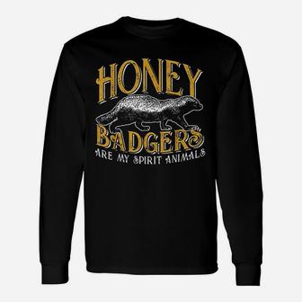 Honey Badger My Spirit Animal Long Sleeve T-Shirt - Thegiftio UK