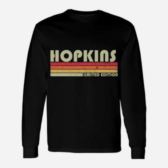 Hopkins Surname Funny Retro Vintage 80S 90S Birthday Reunion Sweatshirt Unisex Long Sleeve | Crazezy UK