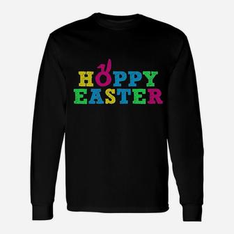 Hoppy Easter Happy Easter Cute Colorful Unisex Long Sleeve | Crazezy UK