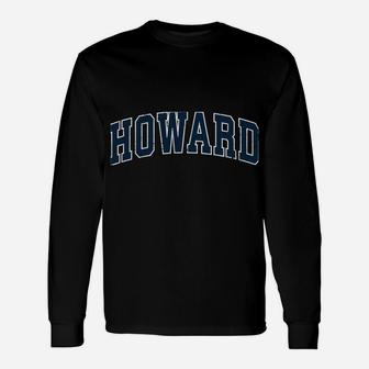 Howard Wisconsin Wi Vintage Sports Design Navy Design Sweatshirt Unisex Long Sleeve | Crazezy