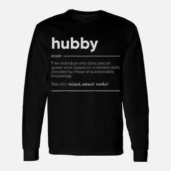 Hubby Husband Definition Funny Noun Raglan Baseball Tee Unisex Long Sleeve | Crazezy