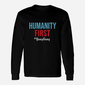 Humanity First Andrew Yang Gang Unisex Long Sleeve | Crazezy