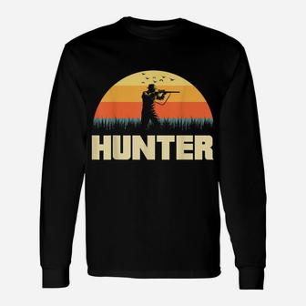 Hunter Silhouette On Sunset Unisex Long Sleeve | Crazezy AU