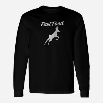 Hunting Fast Food Deer Hunting Long Sleeve T-Shirt - Thegiftio UK