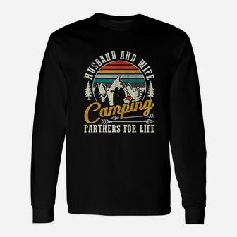 Husband And Wife Camping Partners For Life Unisex Long Sleeve | Crazezy