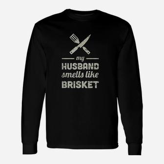 Husband Brisket And Barbecue Grill Long Sleeve T-Shirt - Thegiftio UK