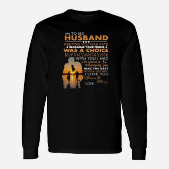 To My Husband Long Sleeve T-Shirt - Monsterry