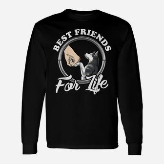 Husky Lover Design "Best Friends For Life" Funny Husky Unisex Long Sleeve | Crazezy