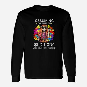 I Am Just An Old Lady Was Your First Mistake Unisex Long Sleeve | Crazezy