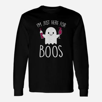 I Am Just Here For Boos Unisex Long Sleeve | Crazezy