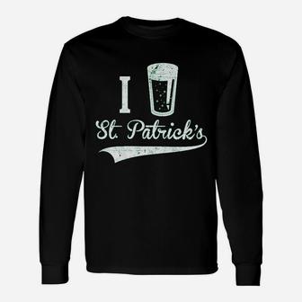 I Beer Saint Patricks Day Funny St Patty Drinking Shamrock Irish Unisex Long Sleeve | Crazezy UK