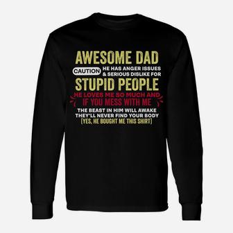 I Get My Attitude From My Dad Unisex Long Sleeve | Crazezy CA